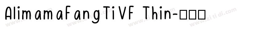 AlimamaFangTiVF Thin字体转换